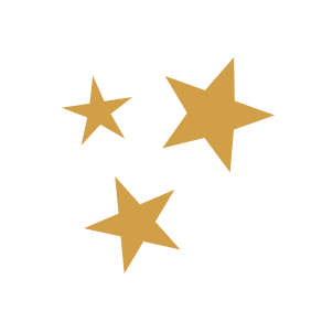 Three gold Stars