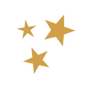 Three gold Stars