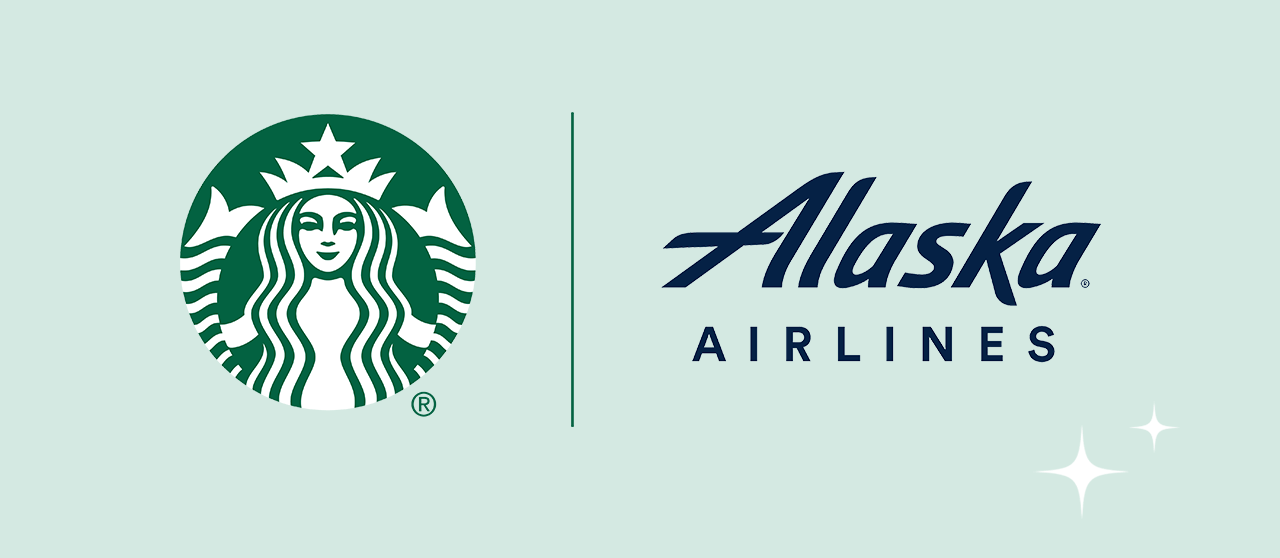 Alaska Airlines and Starbucks Logos