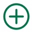 Green plus sign inside a green circle.