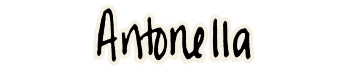 The name Antonella in handwriting.